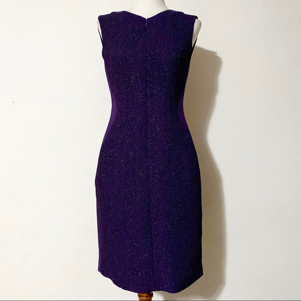 TAHARI Purple Zipper Dress